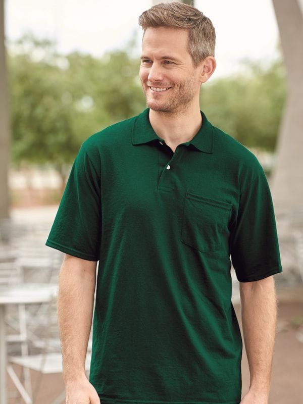 JERZEES® SpotShield™ 5.6-Ounce Jersey Knit Sport Shirt with Pocket