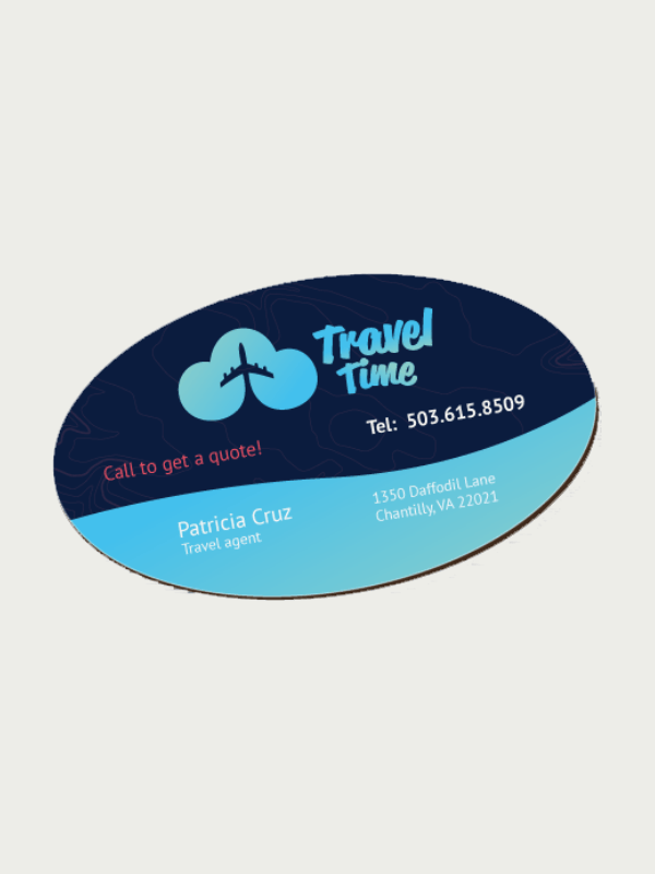 Business Card Magnets oval