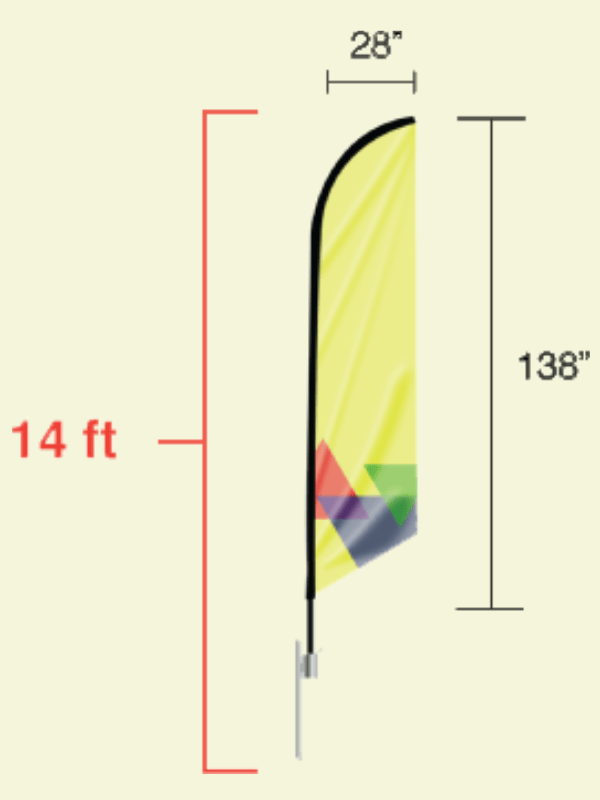 Feather Angled Flag (Large)